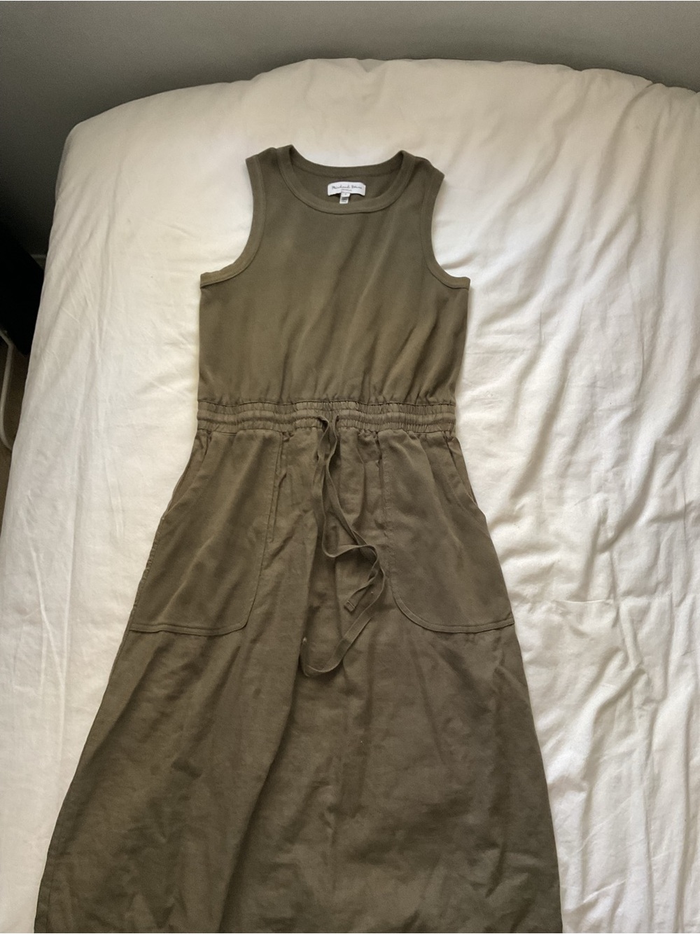 Michael Stars Stretch Cotton & Linen Midi Tank Dress - Picture 3 of 6